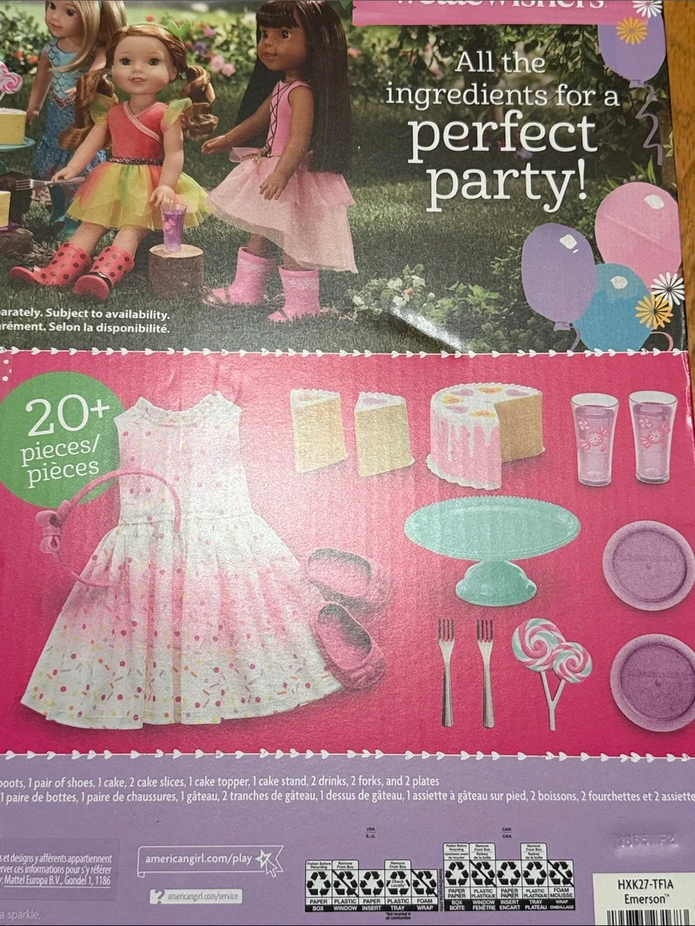 NIB American Girl WellieWishers Emerson Doll Party-Ready Set 14.5” Accessories - Picture 5 of 15